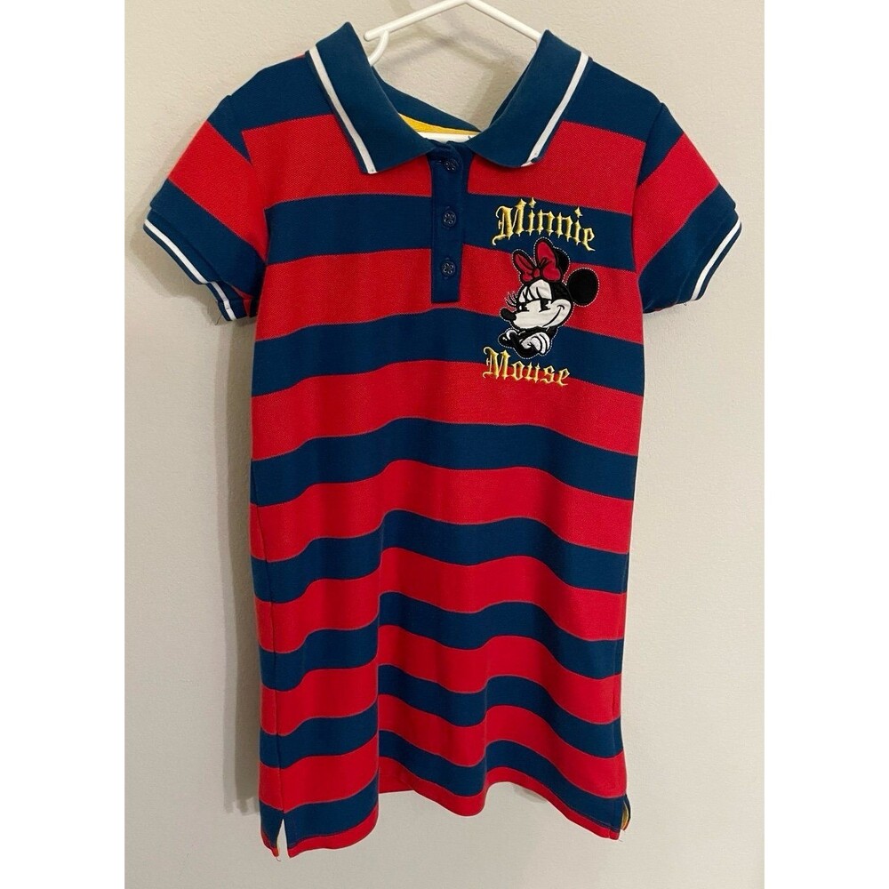 Disney Parks Minnie Mouse Girl Shirt Dress, Size Youth 7-8